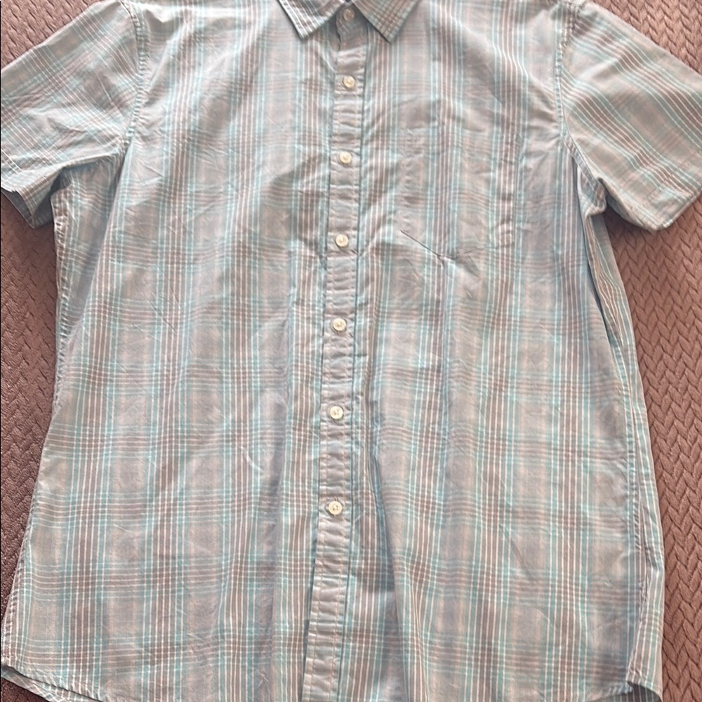 Men's Blue Plaid Shirt